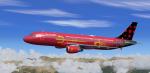 FSX/P3D Airbus A320-200 Brussels Airlines Red Devils Red Flames livery package